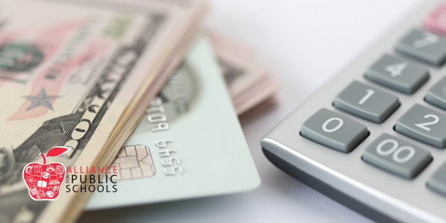 picture of money and calculator