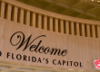 photo of sign in FL Capitol that says Welcome to the Florida Capitol