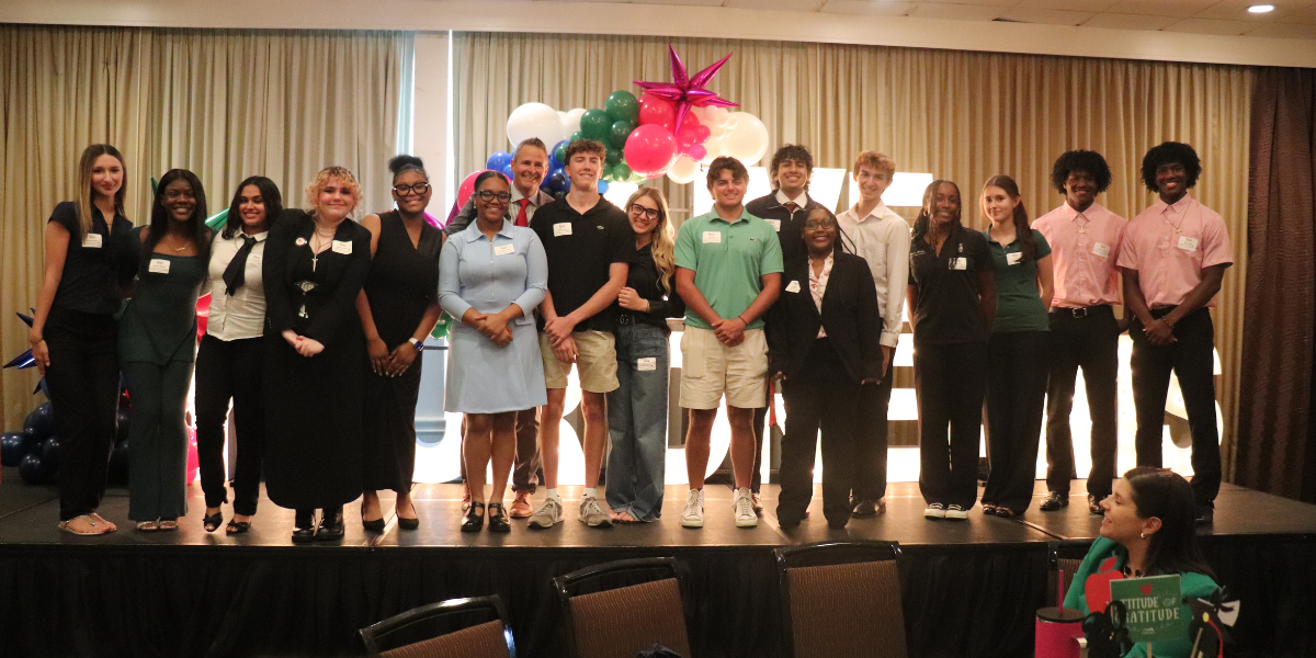 photo of seniors on stage at GradNation 2026