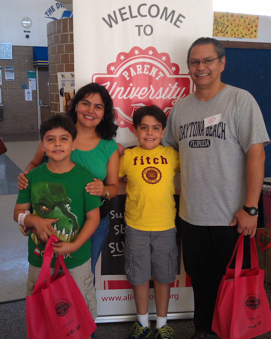 photo of family at a Parent University event